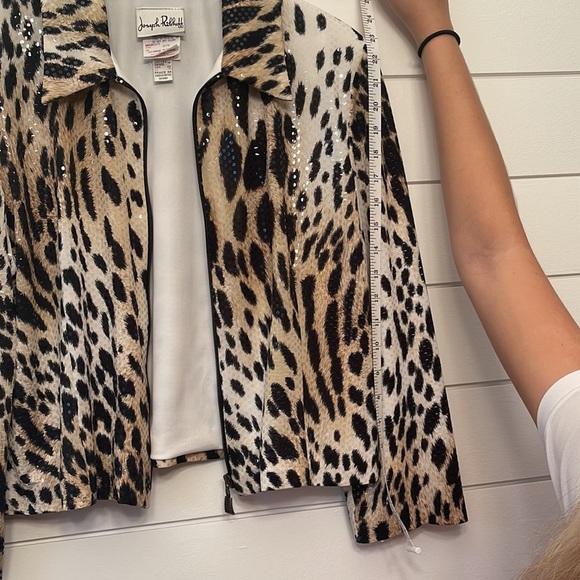Joseph Ribkoff sequin Leopard Jacket - Picture 7 of 16